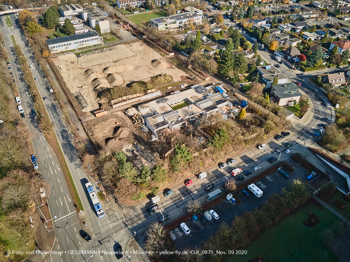 09.11.2020 - Baustelle der neuen Grundschule am Karl-Marx-Ring in Neuperlach